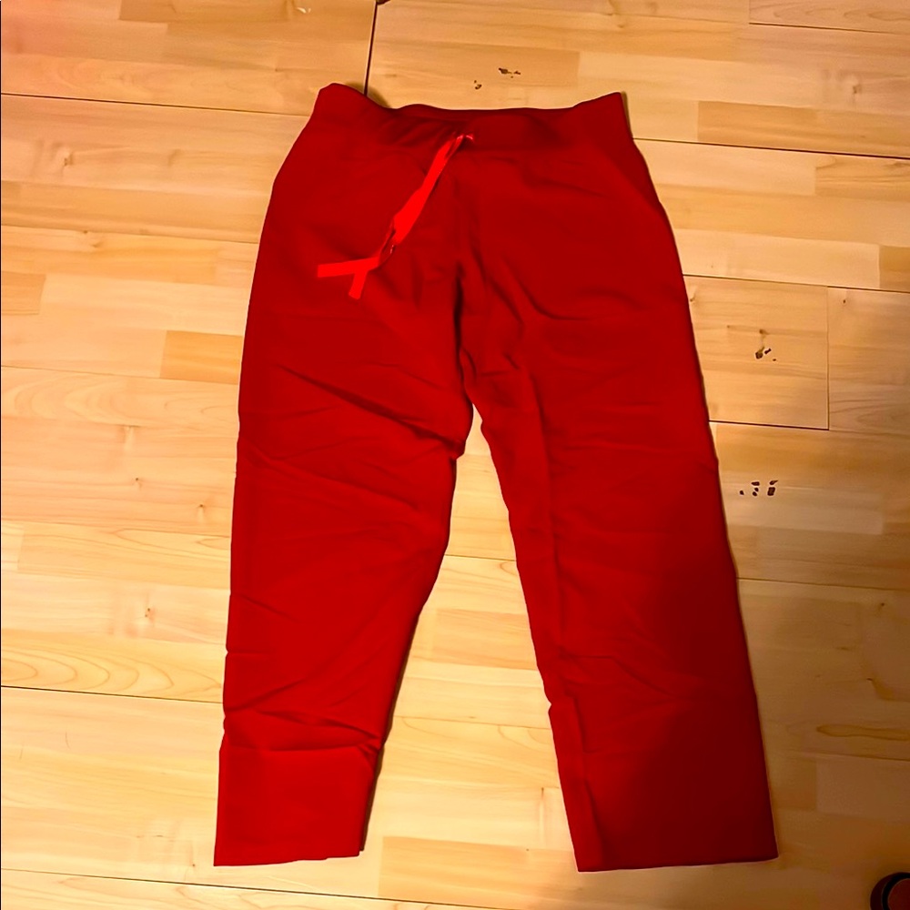 Red scrub pants